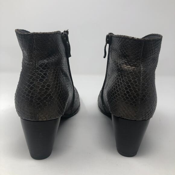 Ara Luftpolster Snake Faux Leather Copper Booties - Picture 4 of 10